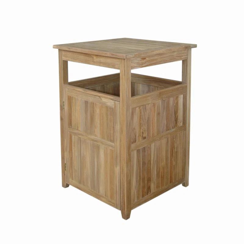 Anderson Teak Cobana Solid Wood Open Kitchen Trash Can - 20 Gallons
