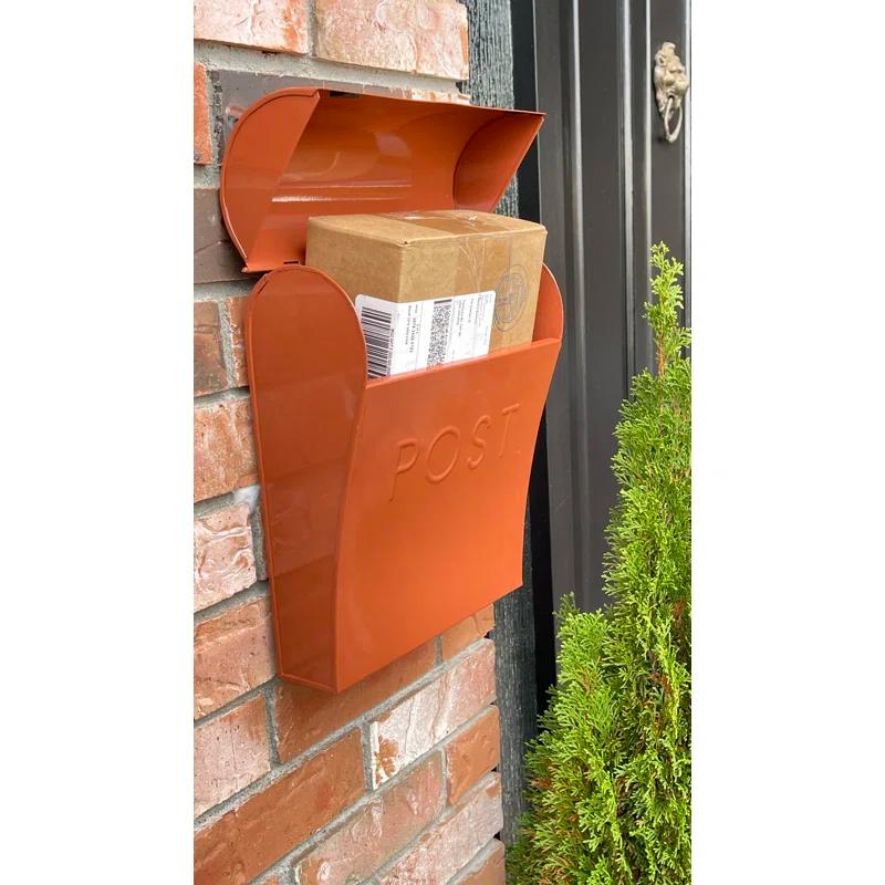 NACH Vicki Euro Farmhouse Max Water and Rust Protection Post Wall Mounted Mailbox