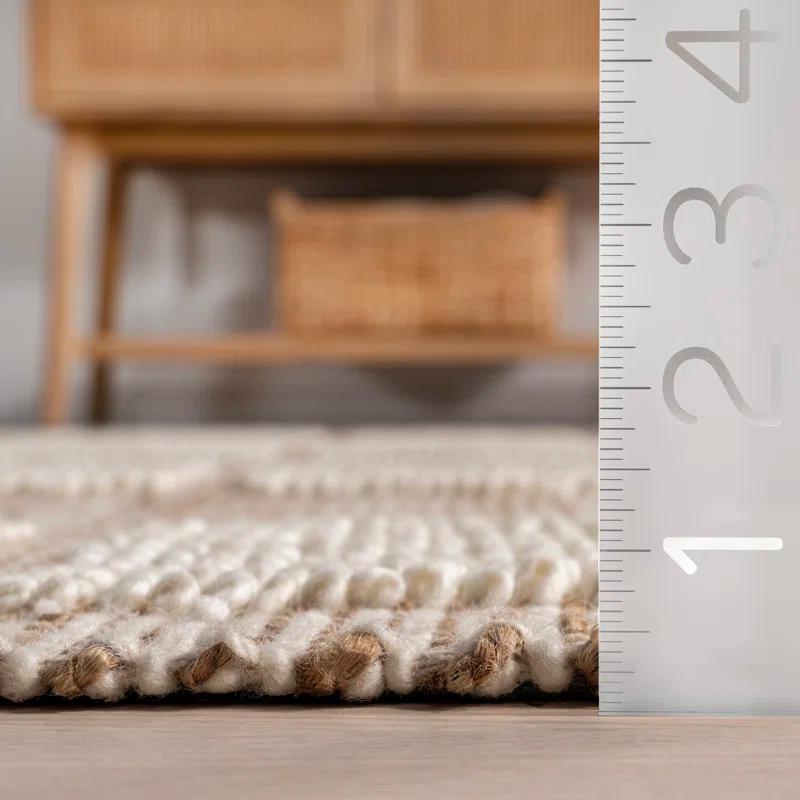 Latitude Run® Oden Textured Jute and Wool Area Rug