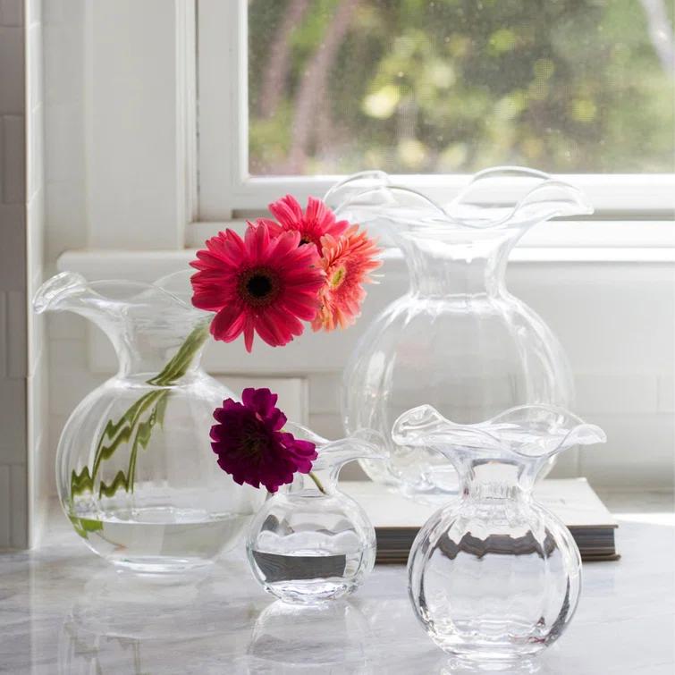 VIETRI Hibiscus Handmade Glass Table Vase