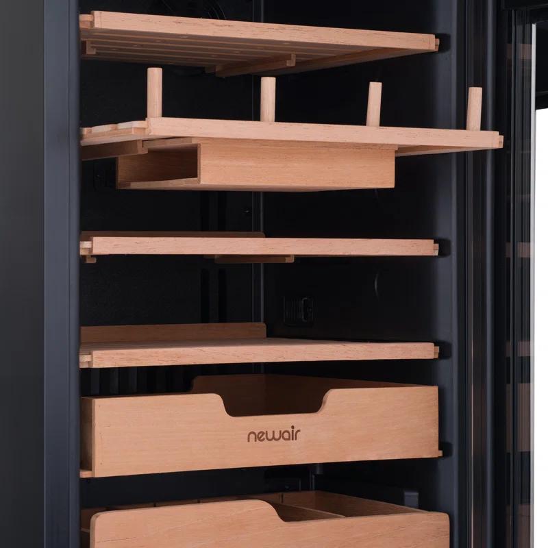 Newair Newair x Boveda 500 Count Electric Humidor, Spanish Cedar Shelves, Temperature Control,Cigar Humidor
