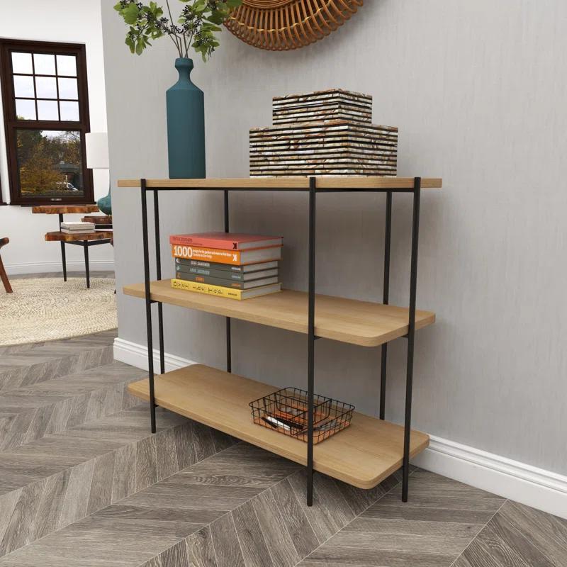 Wood And Metal Console Table