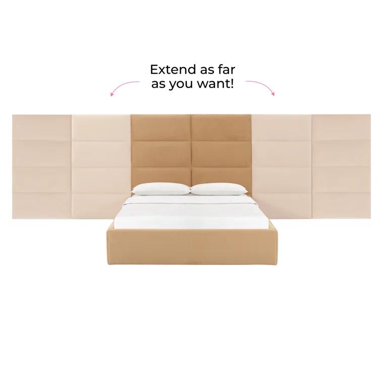 TOV Furniture Eliana Honey Velvet Bed