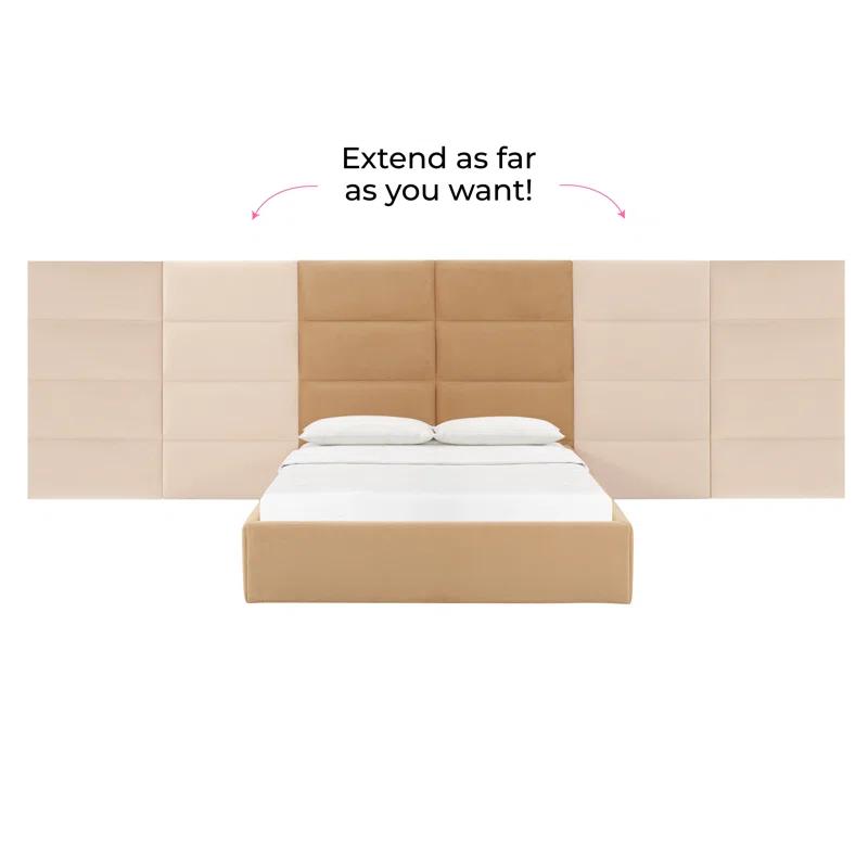 TOV Furniture Eliana Honey Velvet Bed