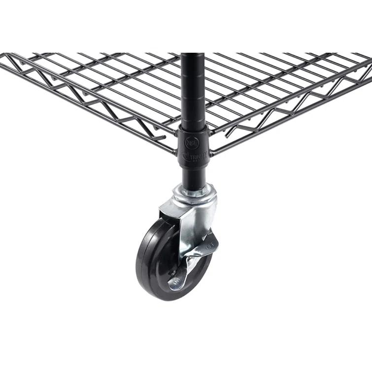 Trinity TRINITY EcoStorage 6-Tier NSF Steel Wire Shelving Unit w/ Wheels (48 in. W x 18 in. D)