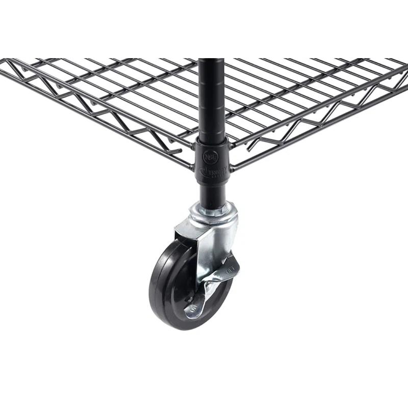 Trinity TRINITY EcoStorage 6-Tier NSF Steel Wire Shelving Unit w/ Wheels (48 in. W x 18 in. D)