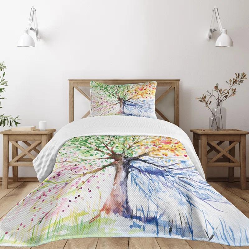 Ambesonne Tree Bedspread 4