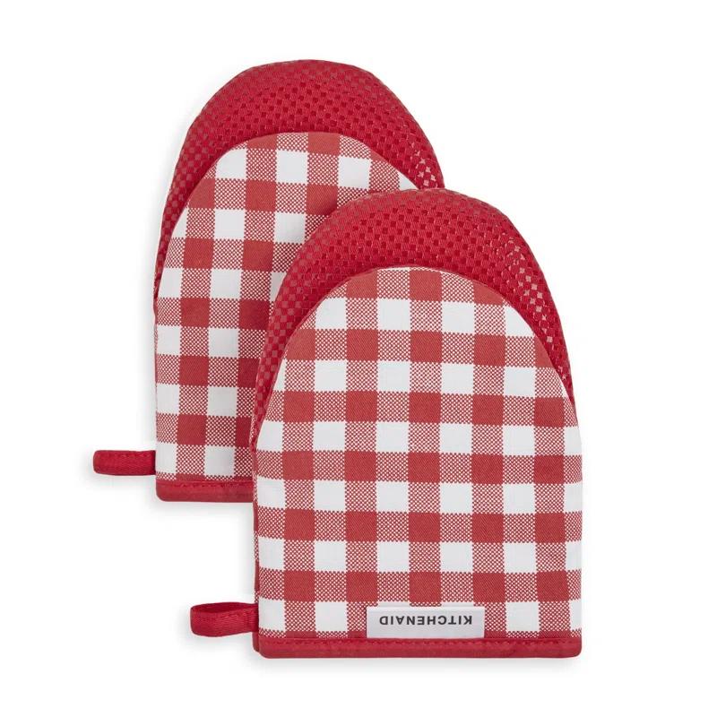 KitchenAid Gingham 2-Piece Oven Mitt