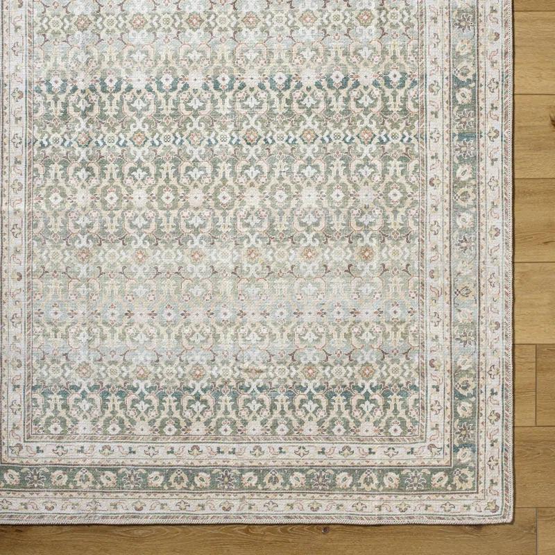 Our PNW Home x Livabliss Our PNW Home x Livabliss Machine Washable Oriental Boho Olive Area Rug