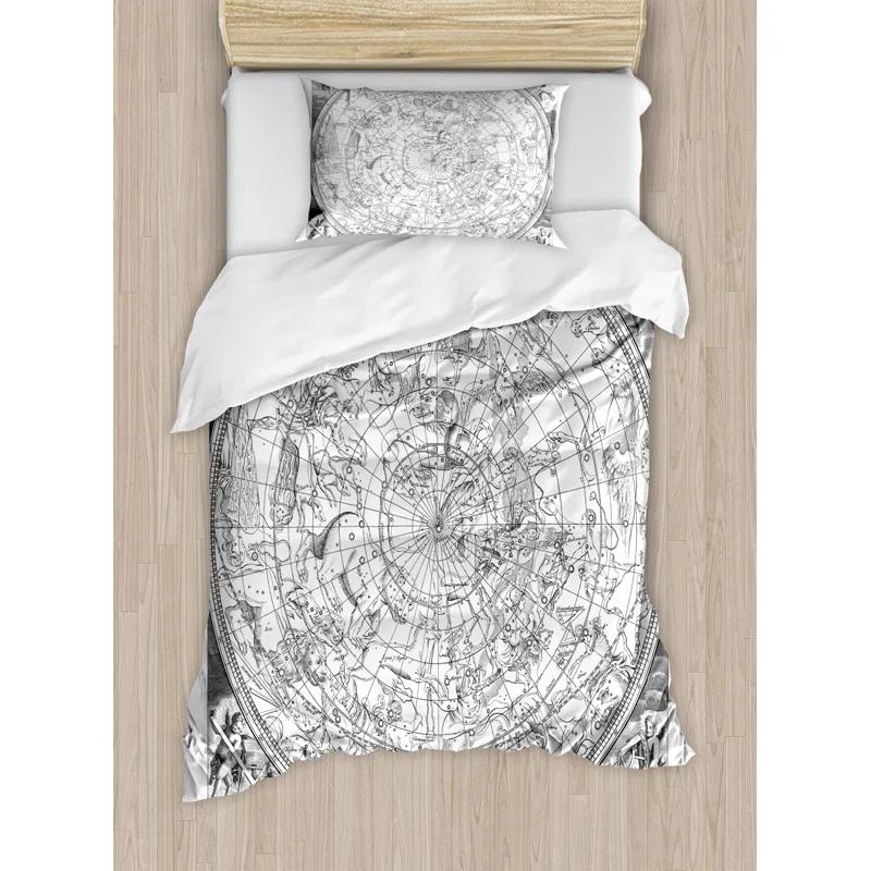 Ambesonne Constellation Eclectic Duvet Cover Set