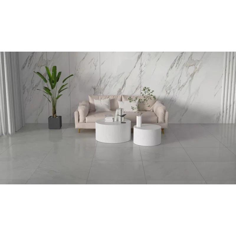 Hokku Designs Blayne 23.62" Round Nesting Coffee Table (2-Pieces)