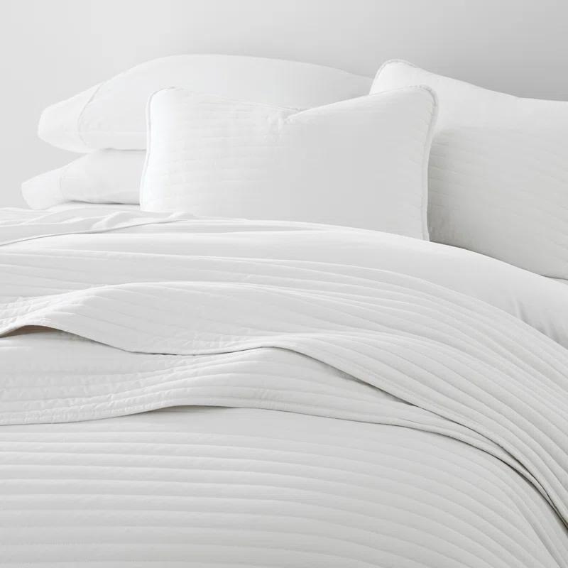 Becky Cameron Becky Cameron Lightweight All Season Stripe Stitch Quilt Set with Shams