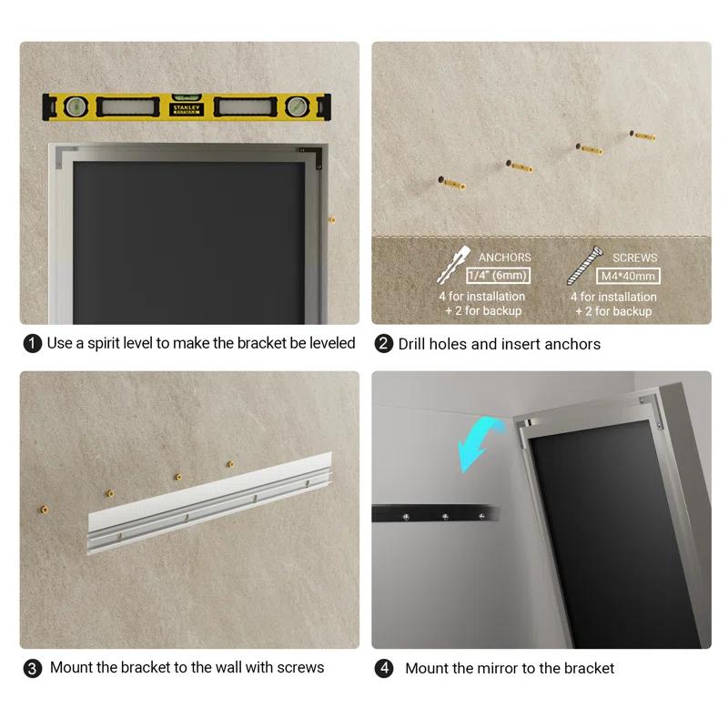 Lohoski Decorative Wall Mirror Beveled Design, Bathroom Vanity Mirror Accent Mirror Finish