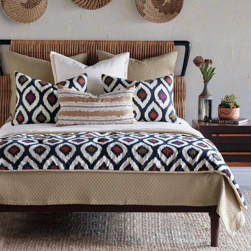 Eastern Accents Naya Fringed 100% Linen Throw Pillow