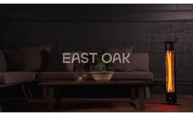 EAST OAK 1500W Electric Patio Heater with IP65 Tip-over Protection Waterproof