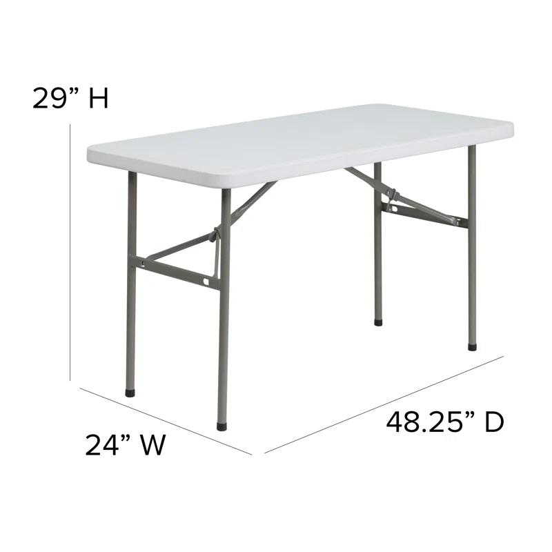 Flash Furniture Noah 4' Rectangular Plastic Event Folding Table