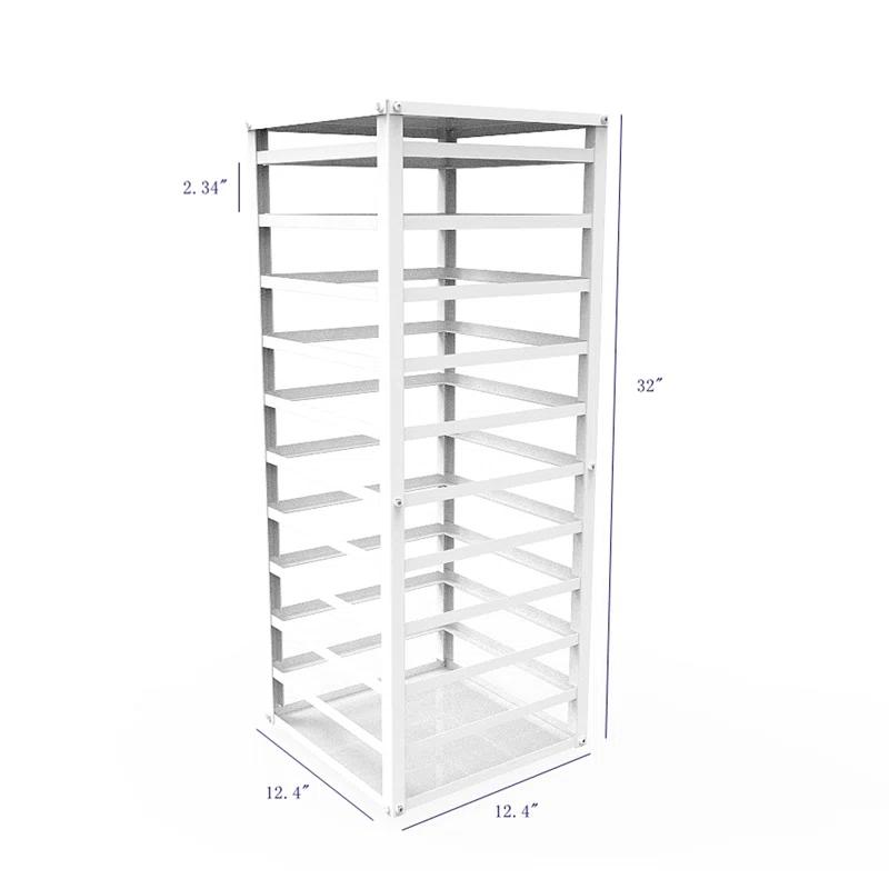 FixtureDisplays Jewelry Displays, Counter top Earring Card Spinning Retail Rack White 12 x 12 x 32" 10 Tiers