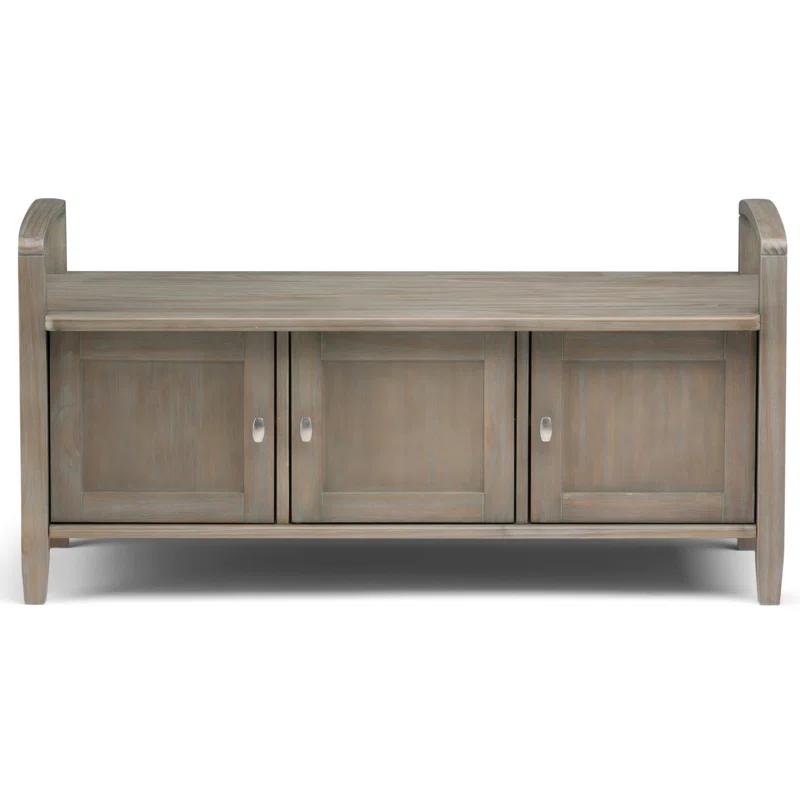 Warm Upholstered Storage Bench