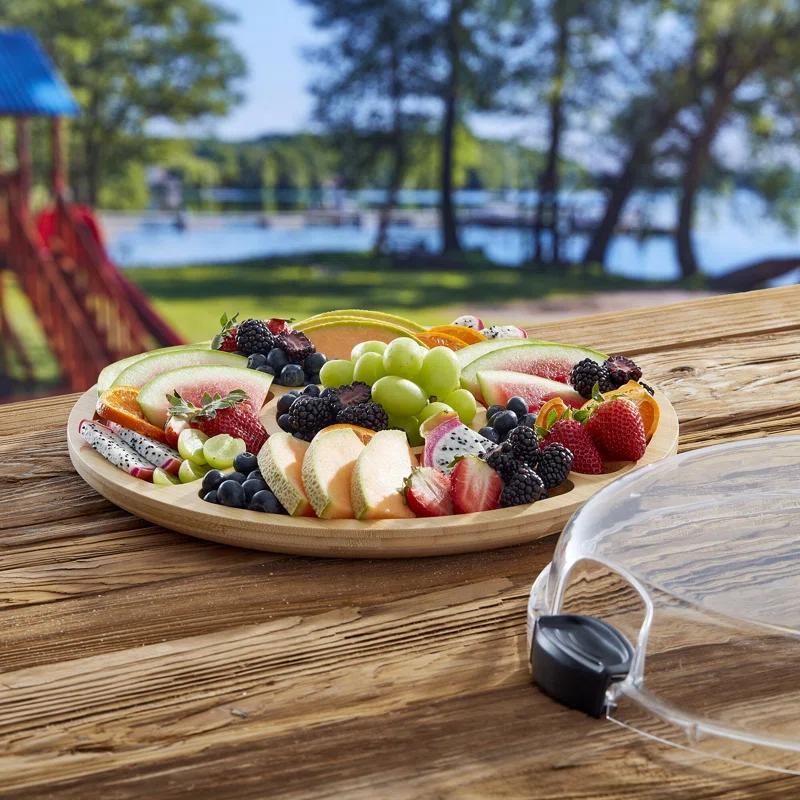 Farberware Farberware Build-A-Board 11 x 14 in. Bamboo Charcuterie Board With Locking Lid