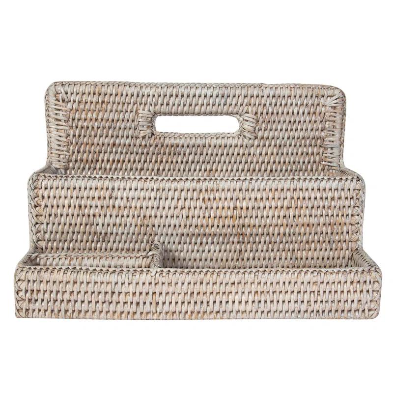 Tava Handwoven Rattan Standing Stationery Sorter