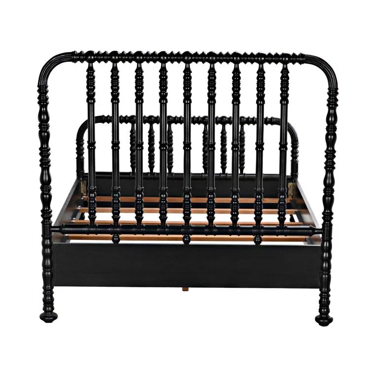 Noir Bachelor Solid Wood Slat Bed