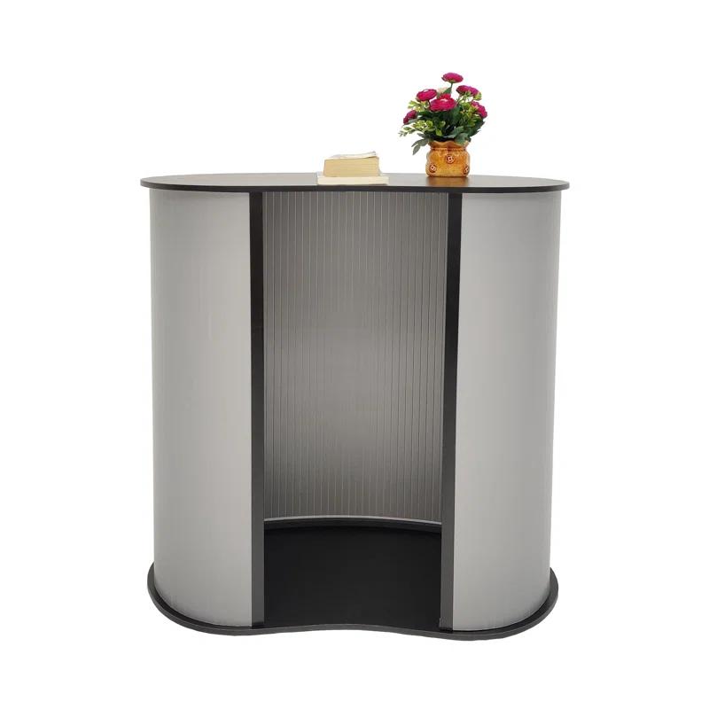 Portable Lightweight Tradeshow Podium Lectern Pulpit Economy Event Party Wedding White or Black