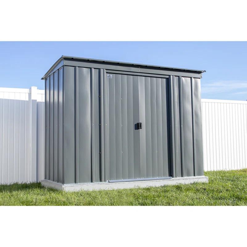 Arrow 8 ft. W x 4 ft. D Galvanized Steel Vertical Storage Shed