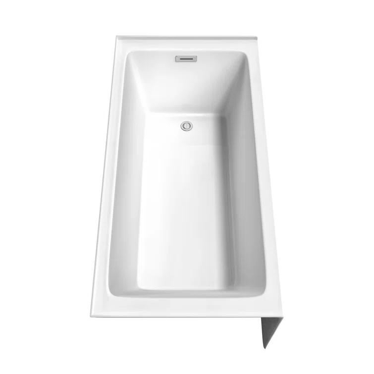 Wyndham Collection Grayley 60'' x 30'' Alcove Soaking Acrylic Bathtub WCBTW16030L