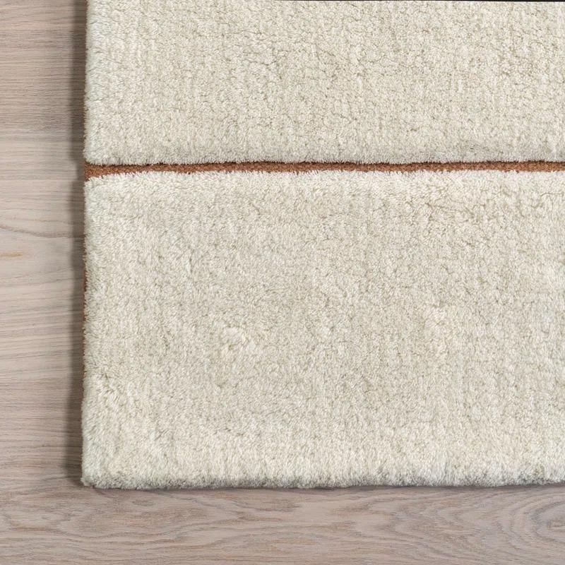 Ivy Bronx Brega Geometric New Zealand Wool Area Rug