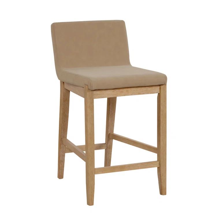 Nathan James Upholstered Wooden Stool