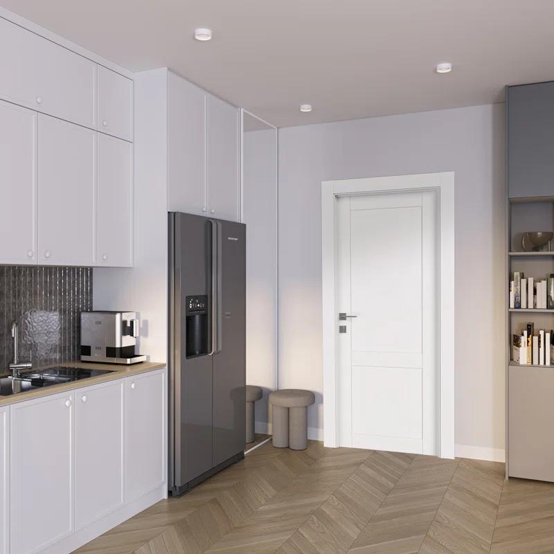 Shaker 2-Panel No Bore Primed Solid Composite Core Wood Interior Door Slab