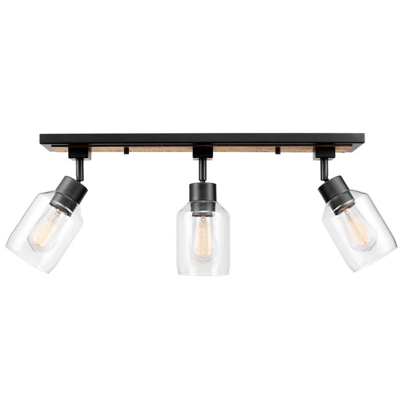 Griffith 25'' 3 -Light Fixed Track Track Kit with Dimmable and Adjustable Head