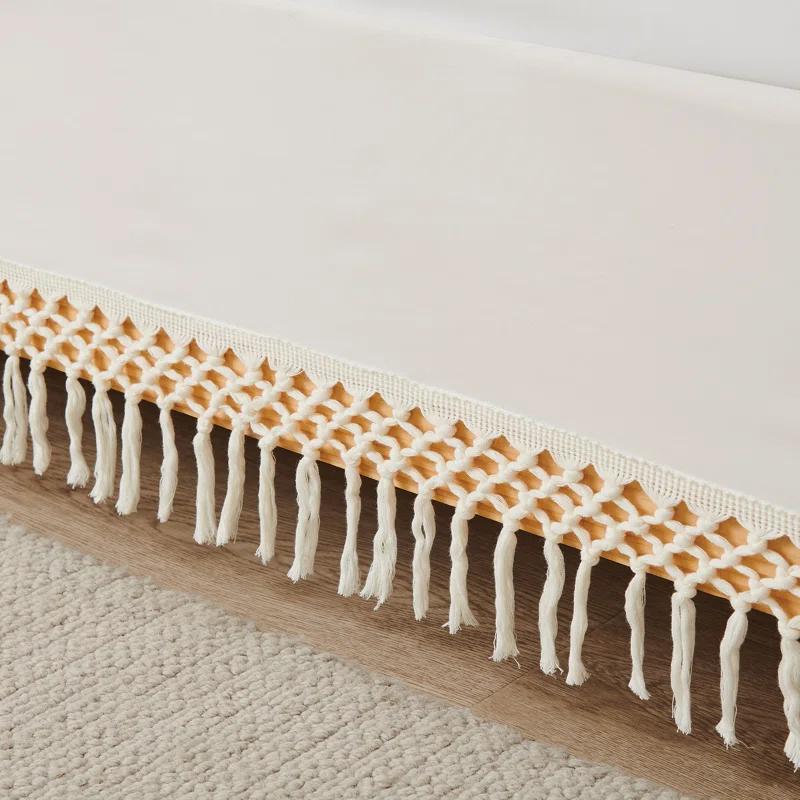 Sweet Jojo Designs Boho Fringe Macrame 14" Bed Skirt by Sweet Jojo Designs