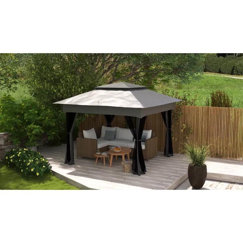 Outsunny 11 Ft. W x 11 Ft. D Steel Patio Gazebo