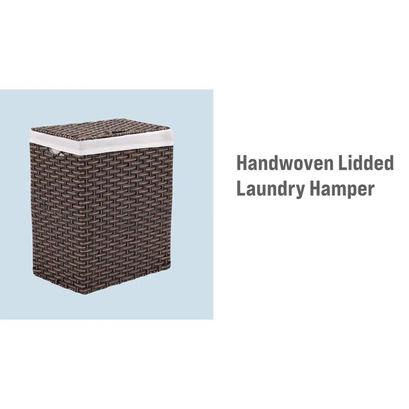 Handwoven Rectangle Laundry Hamper