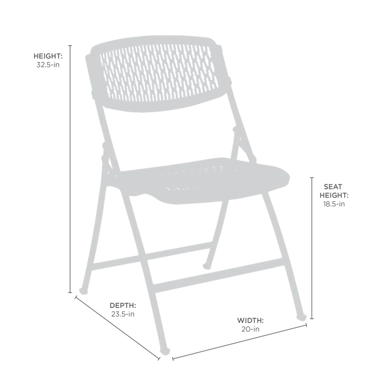 MityLite Flex One Plastic / Resin Folding Chair Set (Set of 4)