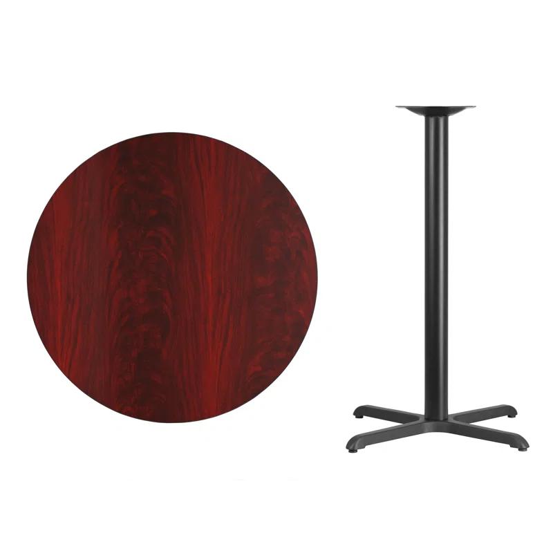 Flash Furniture Carrus Round Laminate Table Top with Height Table Base