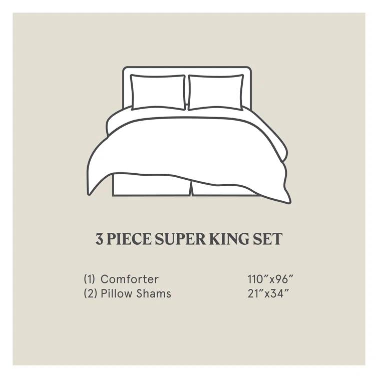 HiEnd Accents Carmen Taupe Linen Medallion Pattern Classic Modern Rustic Comforter Set