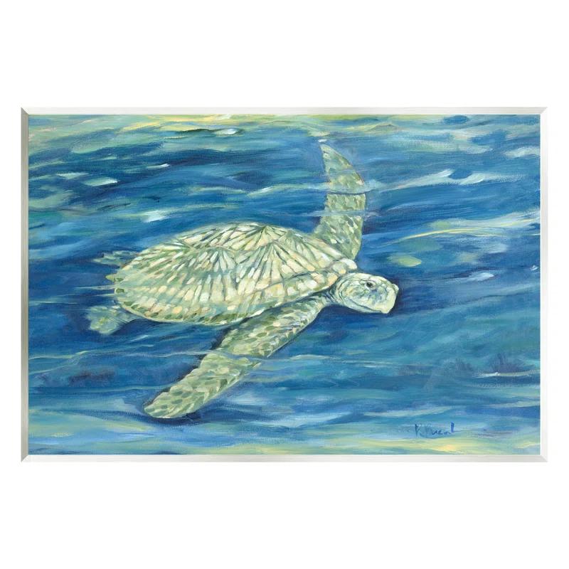 Stupell Industries " Turtle Underwater " by Paul Brent