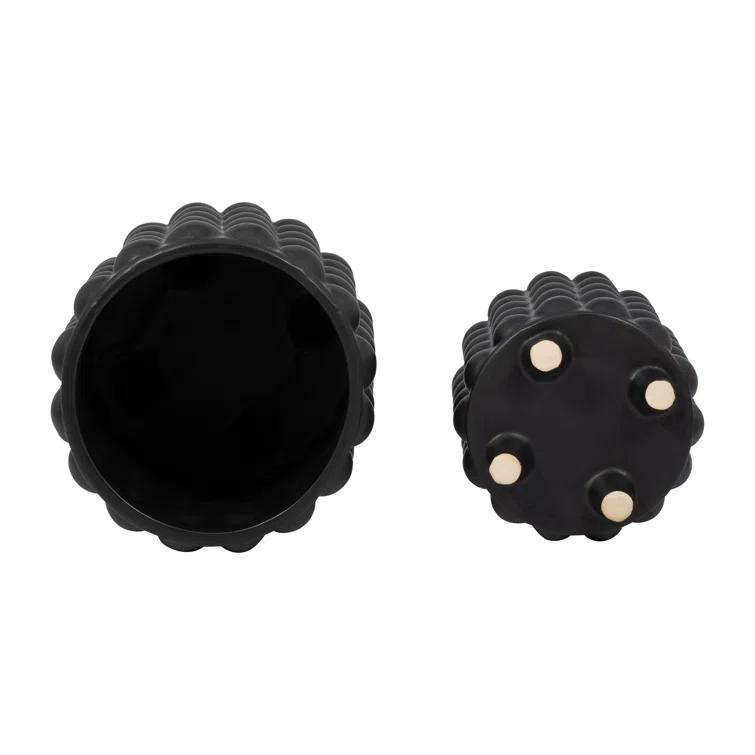 Joss & Main Ceramic Footed Planter Set of 2 Indoor and Outdoor & Reviews | Joss & Main