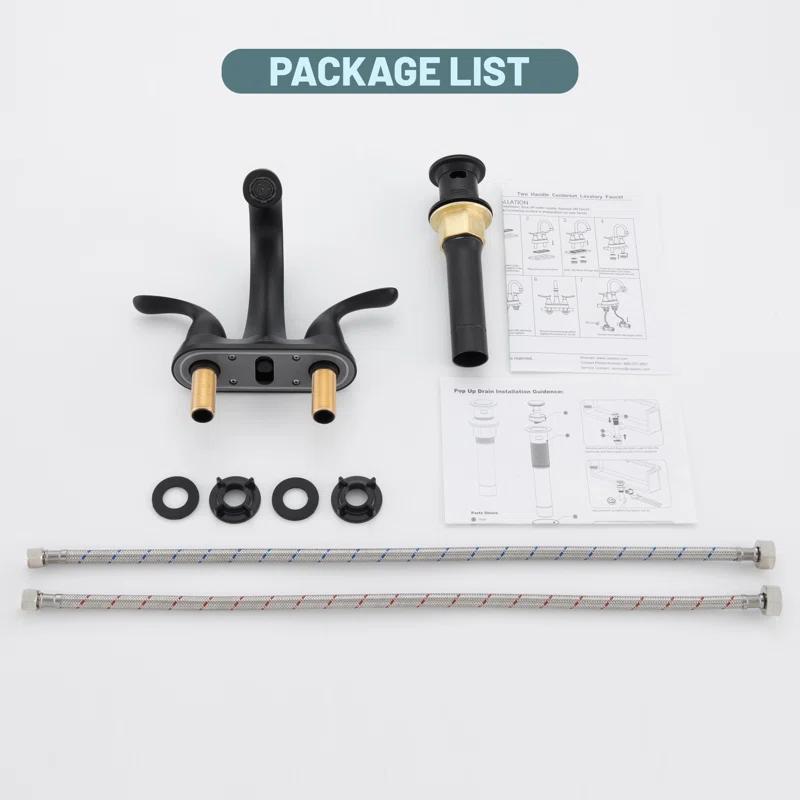 1.2 Flow Centerset Bathroom Sink Faucet with Drain