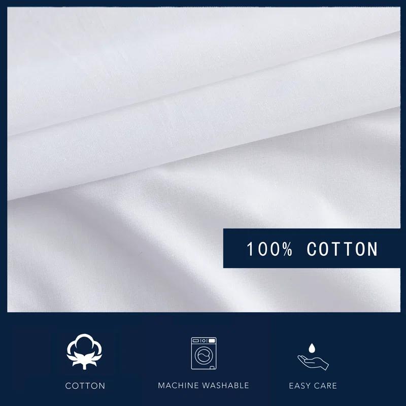 Nautica Percale Cotton Fully Elastic Fitted Sheet & Reviews | Wayfair