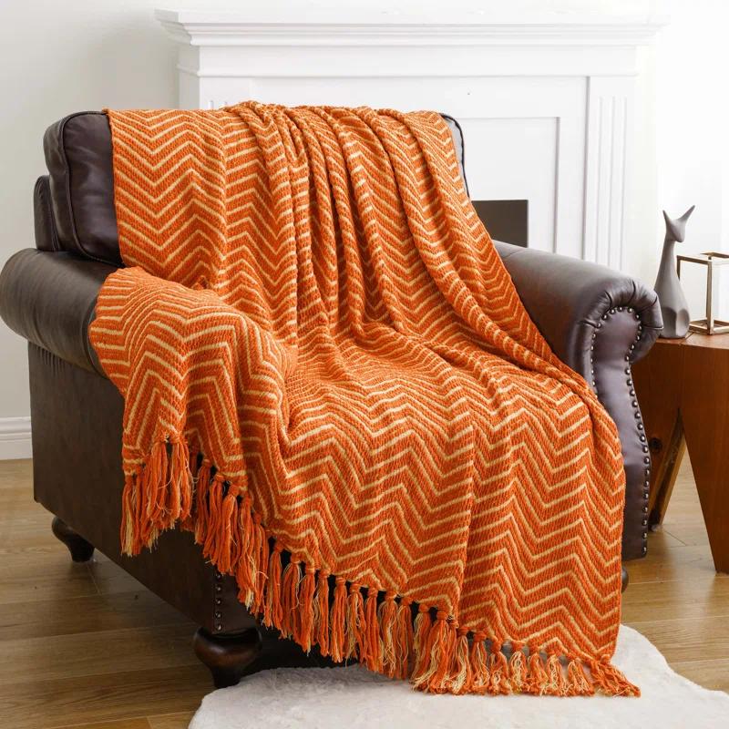 Battilo Home Throw Blanket for Couch, Decorative Knit Grey Blanket for Bed, Super Soft Warm Grey Throws for Room Farmhouse Accent Decor, 50"x60"