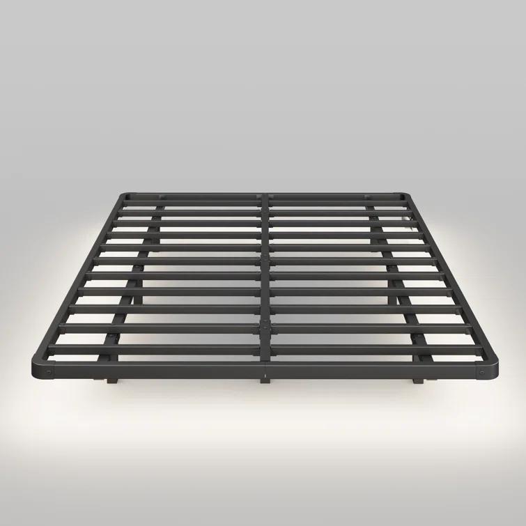 Alwyn Home Floating Bed Frame With Led Lights Metal Platform Bed, No Squeak