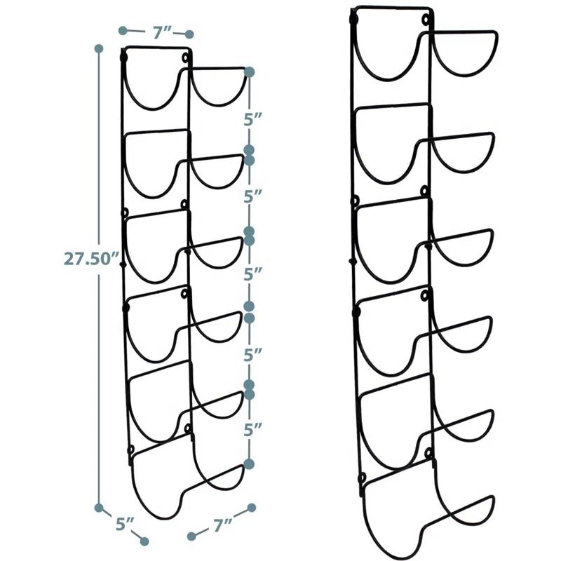 Sorbus 6-Tier Wall Mounted Metal Towel Rack
