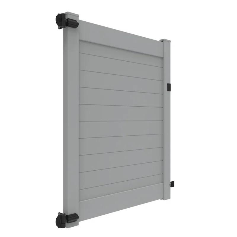 Barrette Outdoor Living Horizontal Fence Gray Vinyl Privacy Gate