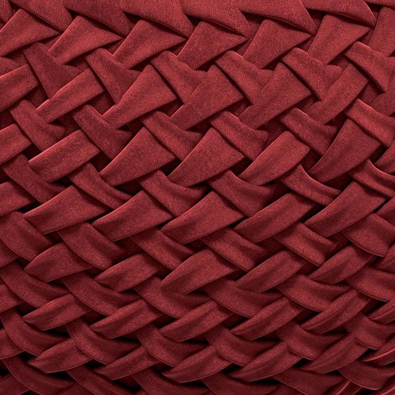 Simpli Home Grafton 20"W Velvet Round Button-Tufted Pouf