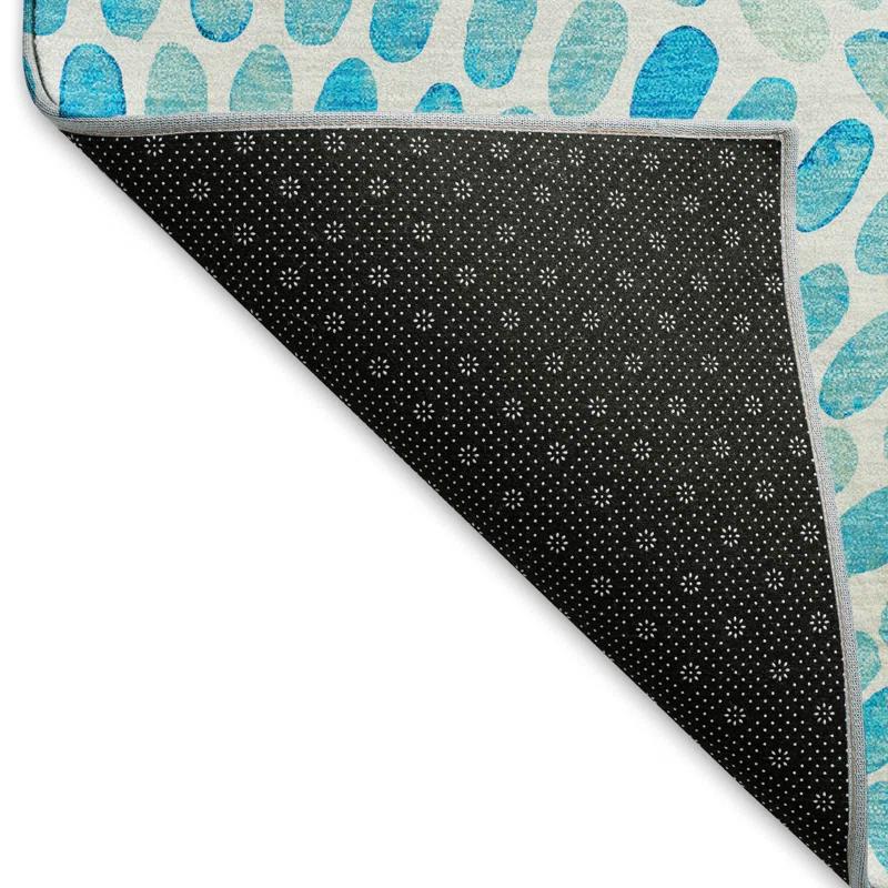 Premium Machine Washable Cerrito AMF186 Aqua Rug