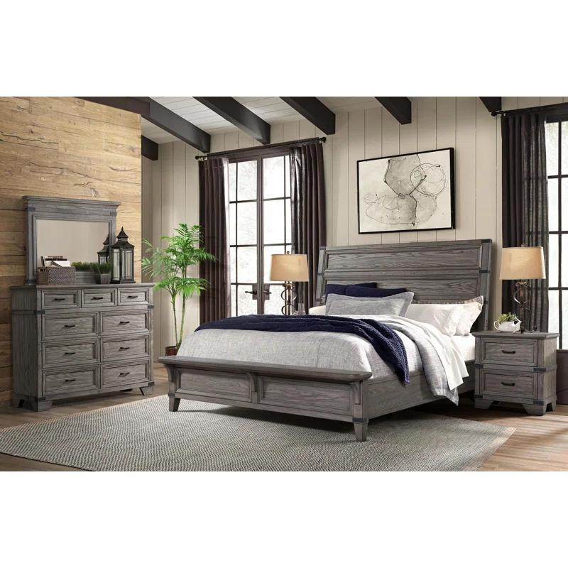 Three Posts™ Lacroix 9-Drawer Dresser, Brushed Steel