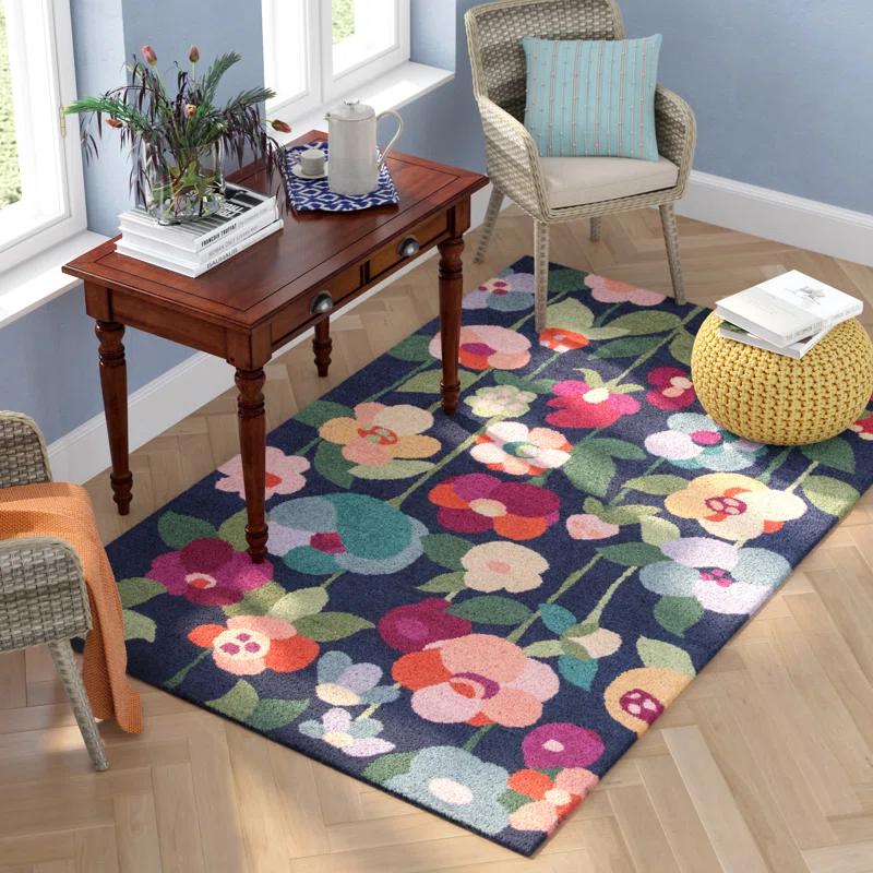 Floral Tufted Wool Rug